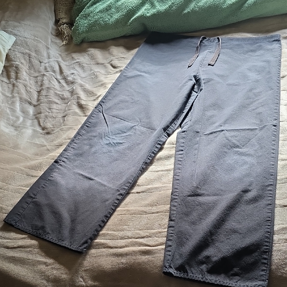 S Life Women's Wide Leg Black Scrub Pants